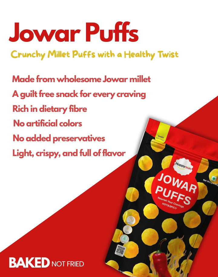 Jowar Puffs (Hot and Spicy)