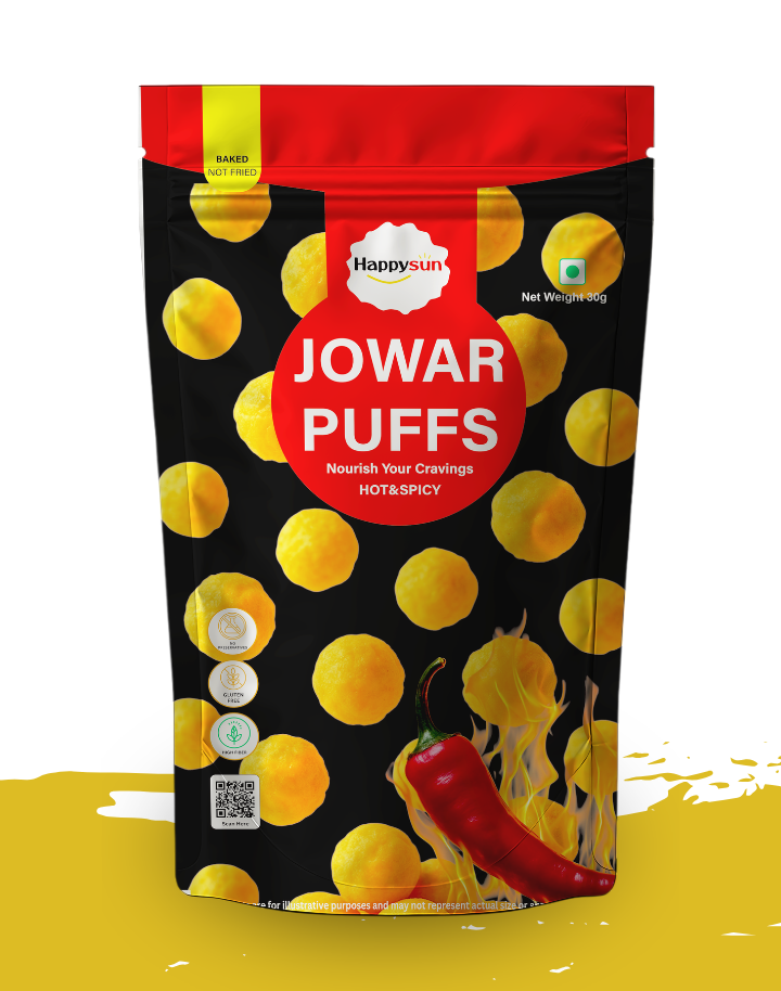 Jowar Puffs (Hot and Spicy)